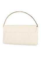 Isa - Channel Stitch Metal Top Handle Clutch