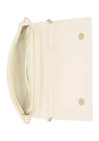 Isa - Channel Stitch Metal Top Handle Clutch