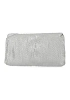 Everett - Pleated Metallic Bow Clutch