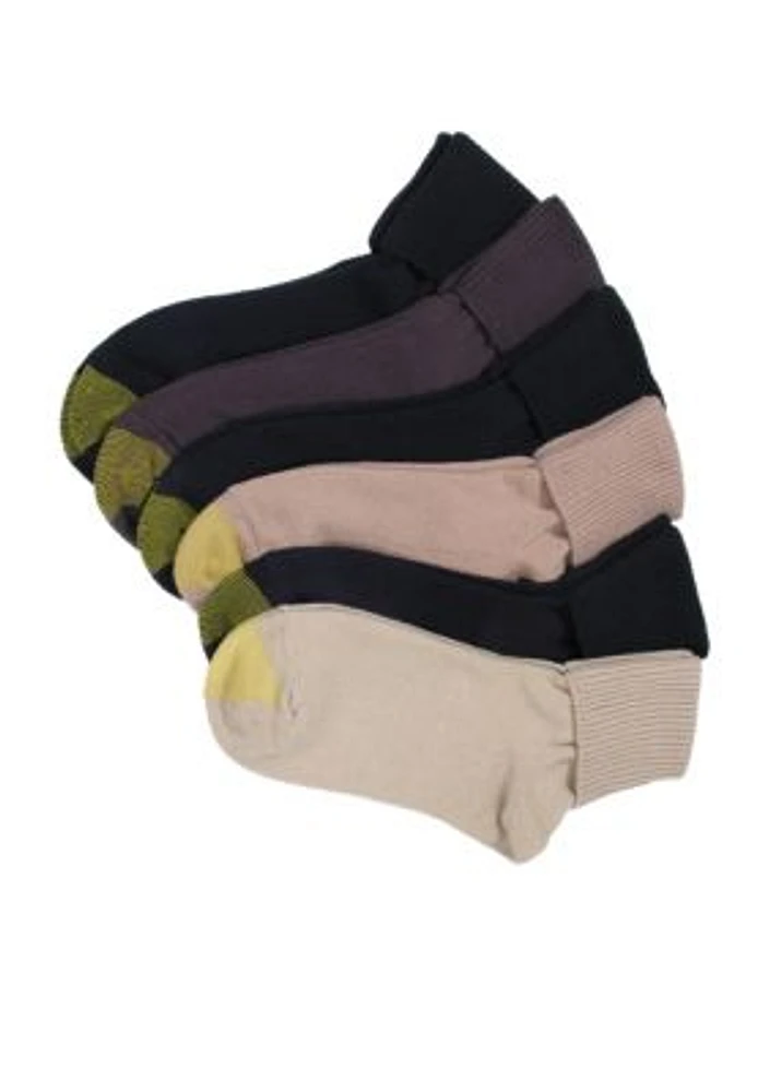 Turn Cuff Socks - 6 Pack