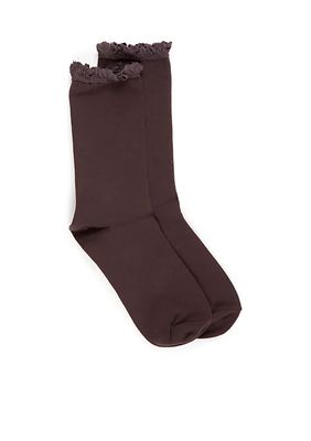 Lace Trim Socks - Single Pair