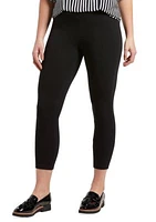 Women's Wide Waistband Blackout Cotton Capri Leggings