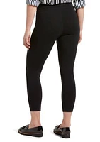 Women's Wide Waistband Blackout Cotton Capri Leggings