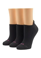 Air Cushion No Show Tab Back Socks - 3 Pack