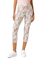 Women's Floral Essential Denim Capri Leggings