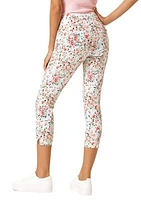 Women's Floral Essential Denim Capri Leggings