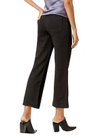 Women's Textured Ponte Cropped Flare Leggings