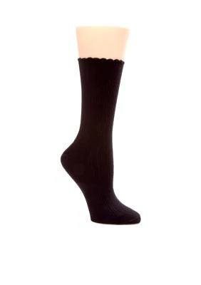 Scallop Pointelle Socks - Single Pair