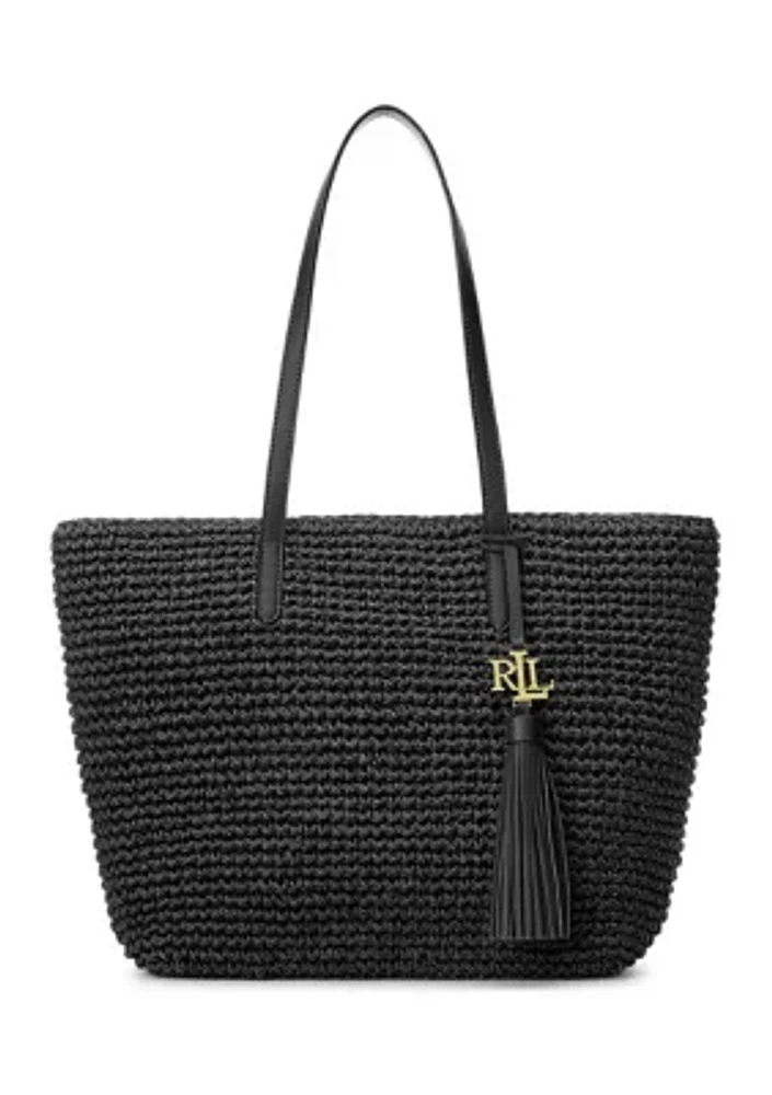 Crochet-Straw Medium Whitney Tote