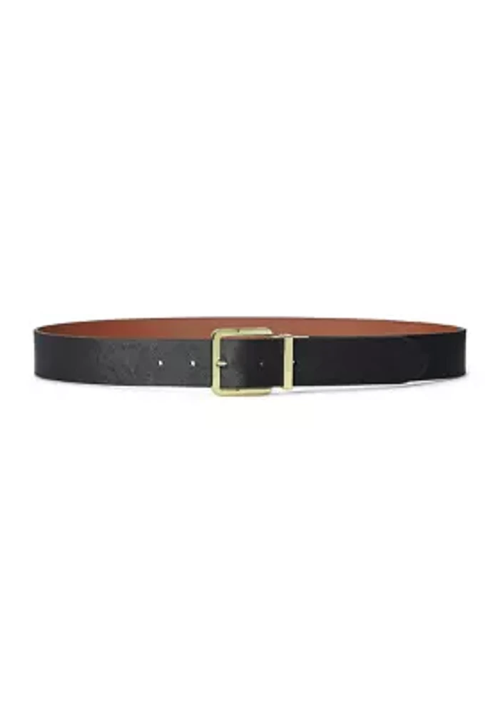 Reversible Crosshatch Leather Belt