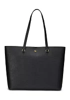 Crosshatch Leather Large Karly Tote Bag