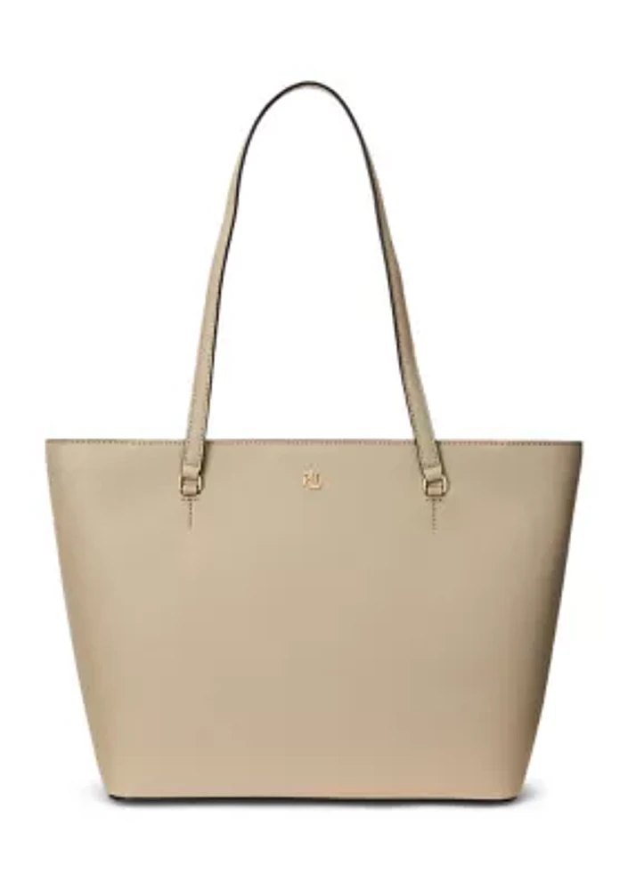 Crosshatch Leather Medium Karly Shopper Tote