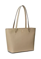 Crosshatch Leather Medium Karly Shopper Tote