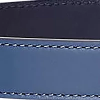 Oval-Logo Reversible Leather Skinny Belt