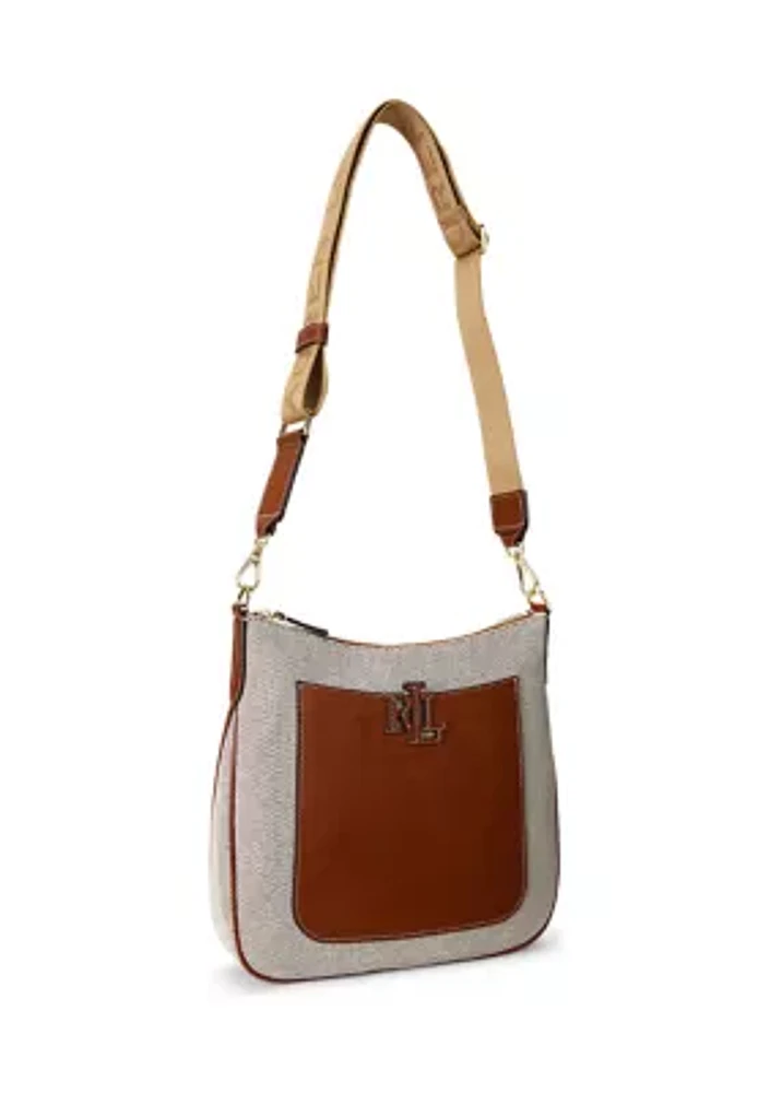 Canvas and Leather Large Cameryn Crossbody