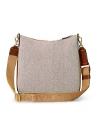 Canvas and Leather Large Cameryn Crossbody