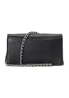 Leather Crossbody Turn Lock Tech Case