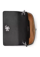 Leather Crossbody Turn Lock Tech Case