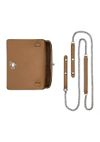 Pebbled Crossbody Turn-Lock Tech Case