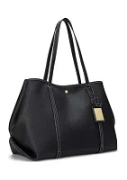 Pebbled Leather Large Emerie Tote Bag