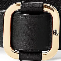 Slide-Buckle Leather Belt