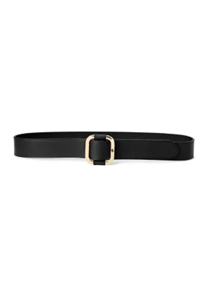 Slide-Buckle Leather Belt