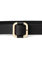 Slide-Buckle Leather Belt