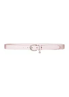 Charm Crosshatch Leather Belt