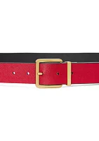 Reversible Crosshatch Leather Belt