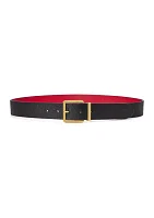 Reversible Crosshatch Leather Belt