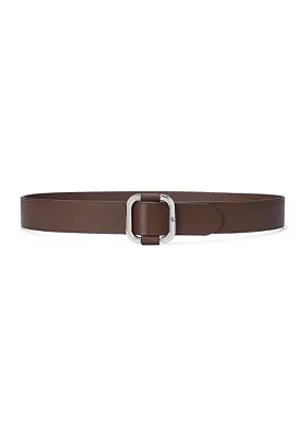 Slide-Buckle Leather Belt