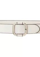 Slide Buckle Lizard Embossed Belt