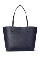 Faux-Leather Print Reversible Tote