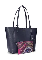 Faux-Leather Print Reversible Tote