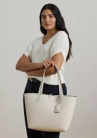 Faux-Leather Large Reversible Tote Bag