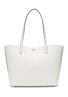 Faux-Leather Large Reversible Tote Bag