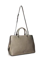 Crosshatch Leather Large Hanna Satchel