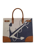 Logo-Print Canvas Large Devyn Tote Bag