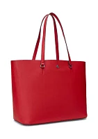 Crosshatch Leather Large Karly Tote