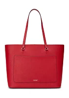 Crosshatch Leather Large Karly Tote