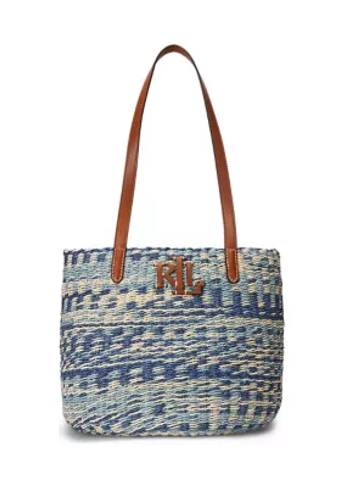 Striped Straw Medium Hartley Tote Bag