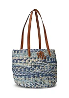 Striped Straw Medium Hartley Tote Bag