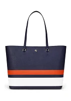 Crosshatch Leather Large Karly Tote Bag