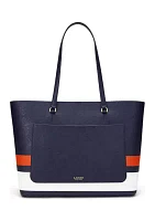 Crosshatch Leather Large Karly Tote Bag