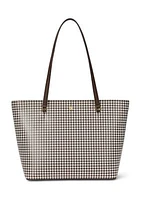 Houndstooth Medium Karly Tote Bag