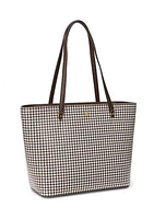 Houndstooth Medium Karly Tote Bag