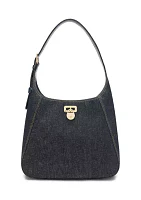 Denim Large Tanner Shoulder Bag