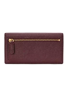 Crosshatch Leather Slim Wallet