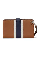 Crosshatch Leather Tech Wristlet