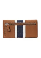 Crosshatch Leather Slim Wallet